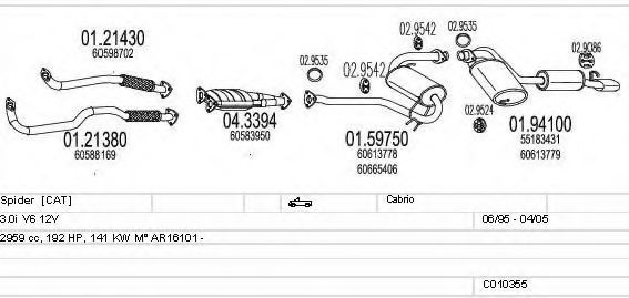 MTS C010355009131 Exhaust System